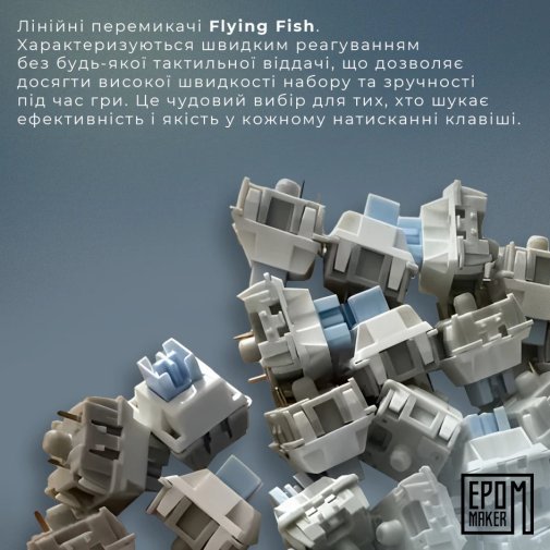 Ajazz AK820 Pro Flying Fish Switch Hot-Swap RGB White