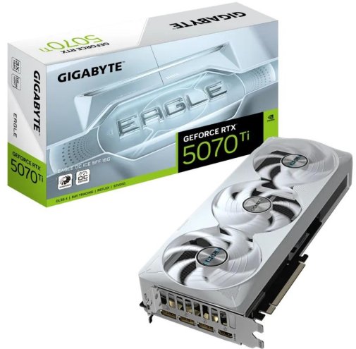 Відеокарта Gigabyte GeForce RTX 5070 Ti EAGLE OC ICE SFF 16G (GV-N507TEAGLEOC ICE-16GD)