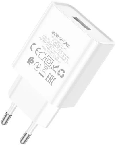 Фото: Зарядний пристрій BOROFONE BA74A White with AM/MicroUSB (BA74AMW) № 13 | KTC