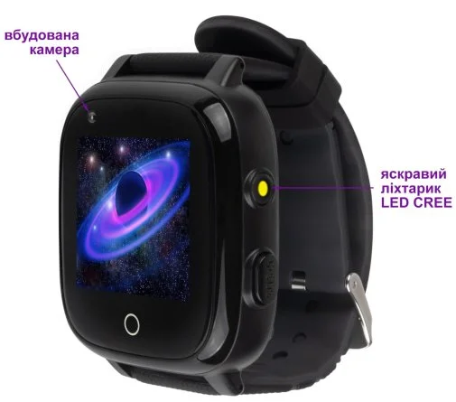 Фото: Смарт годинник AmiGo GO005 4G WIFI Thermometer Black (GO005 4G Black) № 10 | KTC