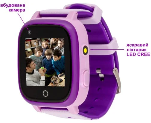 Фото: Смарт годинник AmiGo GO005 4G WIFI Thermometer Purple (GO005 Purple) № 10 | KTC