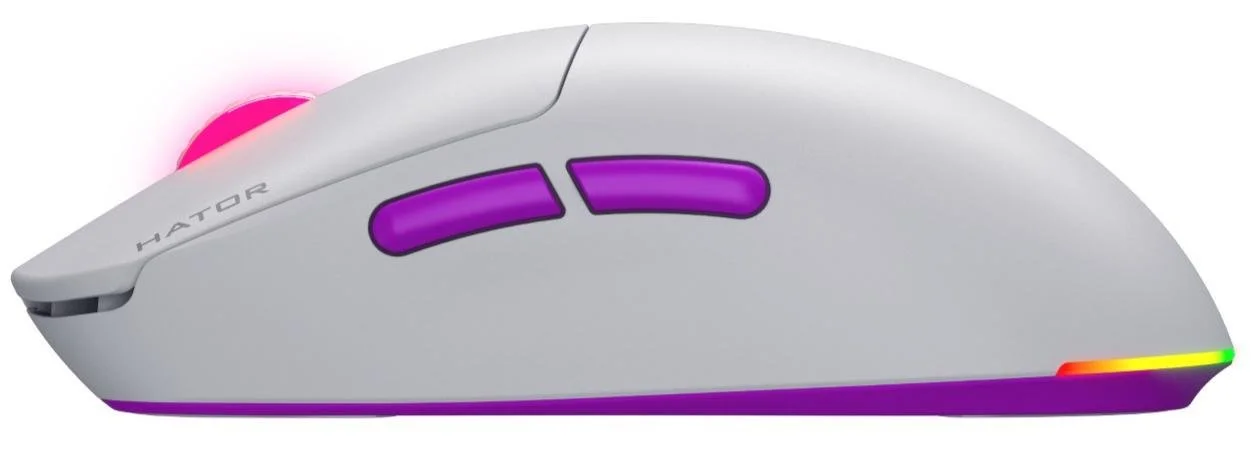 Фото: Миша Hator Quasar 3 Ultra 8K Wireless White/Violet (HTM771) № 10 | KTC