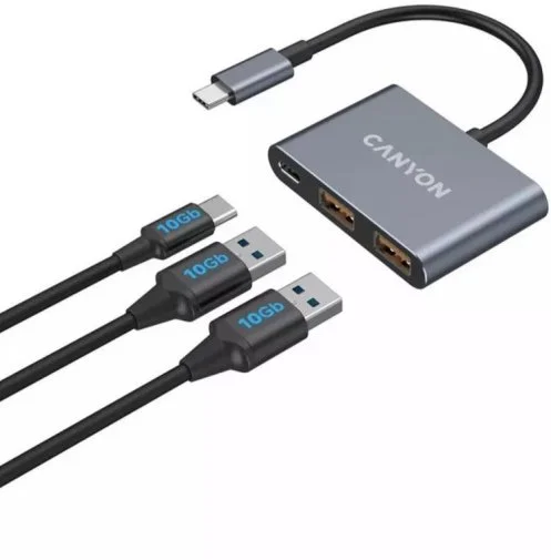 Фото: USB-хаб Canyon DS-3 Dark Grey (CNS-TDS3) № 10 | KTC