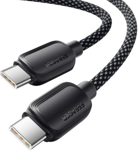 Кабель Essager Breeze 100W Type-C / Type-C 1m Black (EXCTT1-WL01-P)