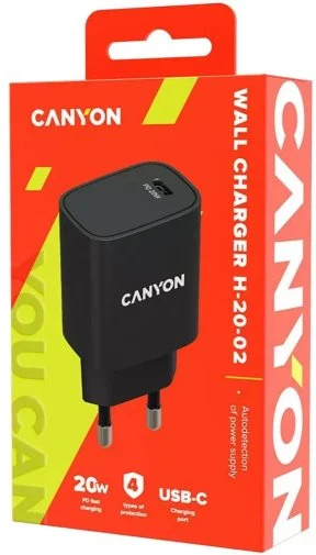 Фото: Зарядний пристрій Canyon H-20-02 20W Black (CNE-CHA20B02) № 7 | KTC