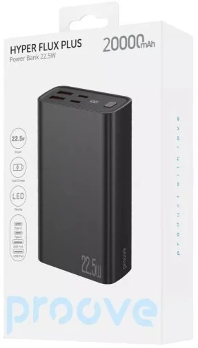 Фото: Батарея універсальна Proove Hyper Flux Plus 20000mAh 22.5W Black (PBF222120001) № 5 | KTC