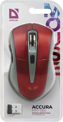 Миша Defender Accura MM-965 Red (52966)