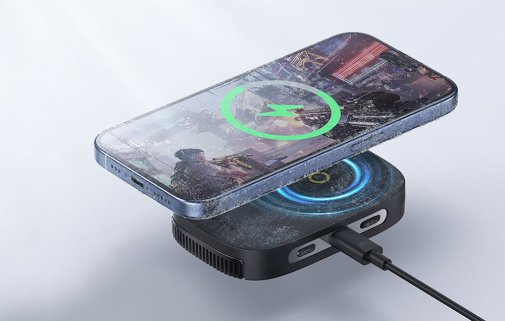 Бездротовий зарядний пристрій Baseus MagPro II Series Ultra-Thin Magnetic Phone Cooler with Wireless Charger Cosmic Black (B10572900121-00)