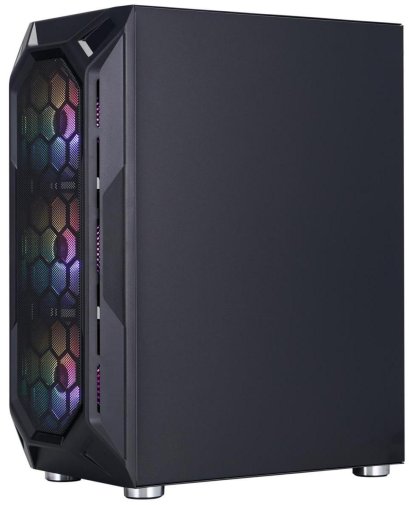 Корпус 1stPlayer X6-BK-4F1 Black with window