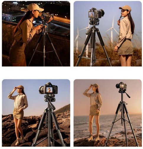 Штатив RTAKO VT-990S Hexagonal Photography Tripod Carbon 1.9m Black (6942063201724)