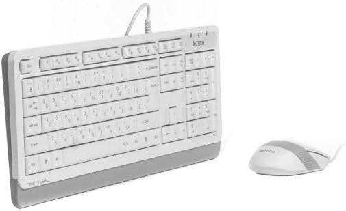 Комплект клавіатура+миша A4tech F1010 White