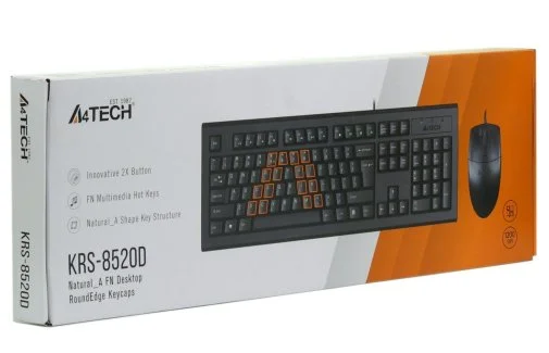 Фото: Комплект клавіатура+миша A4tech KRS-8520D Black № 18 | KTC