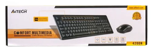 Фото: Комплект клавіатура+миша A4tech 4200N V-Track Black (4200N (GR-92+G3-200N)) № 10 | KTC