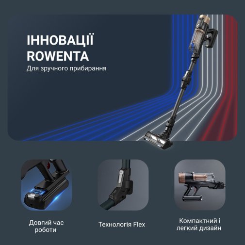 Ручний бездротовий пилосос Rowenta X-Force Flex 14.80 Auto Animal (RH9B74WO)
