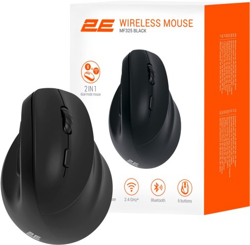 Миша 2E MF325 Silent WL/BT Black (2E-MF325WBK)