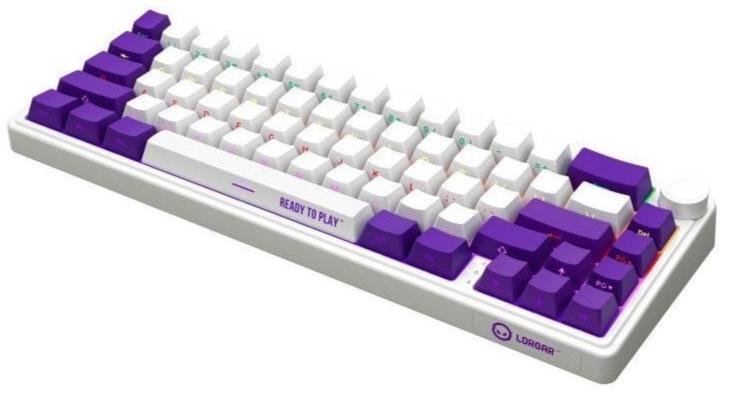 Клавіатура Lorgar KBP70MW Toxic Purple ENG WL/RT/USB White (LRG-KBP70MW-WH-US)
