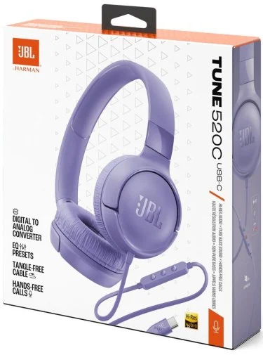Фото: Навушники JBL Tune 520C USB-C Purple (JBLT520CPUR) № 16 | KTC