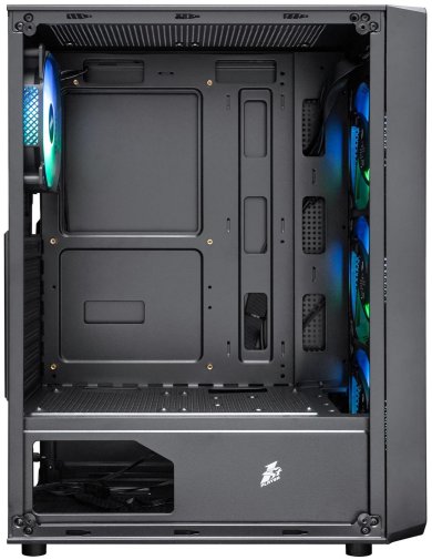 Корпус 1stPlayer FD3-BK-4F7 Black with window