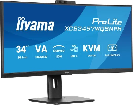 Фото: Монітор iiyama ProLite XCB3497WQSNPH-B1 Black - 34" VA / 3440x1440 / 120 Гц / AMD FreeSync Premium / HAS № 17 | KTC