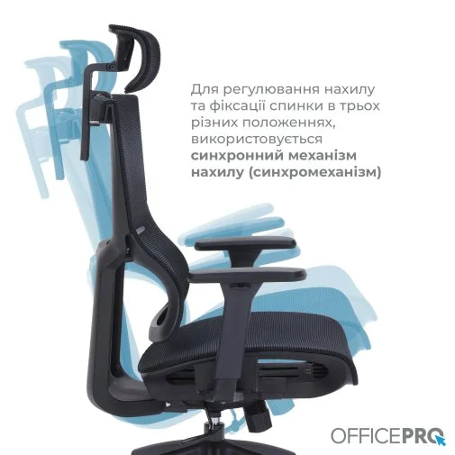 Фото: Крісло OfficePro Elegant OC660 Black (OC660-B-B-B) № 28 | KTC