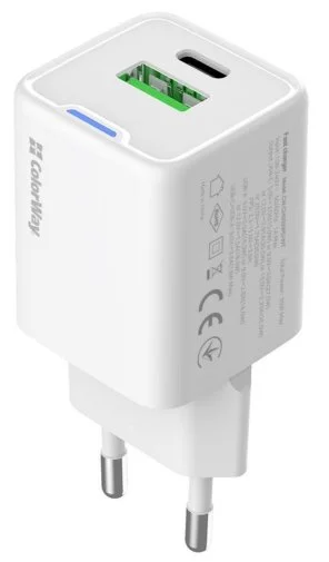 Фото: Зарядний пристрій ColorWay GaN Mini QC PD 35W White (CW-CHS055PD-WT) № 14 | KTC