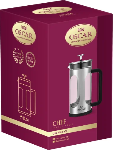 Фото: Френч-прес Oscar CHEF 600ml (OSR-7303-600) № 11 | KTC