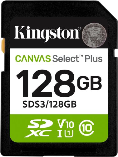 FLASH пам'ять Kingston Canvas Select Plus Gen3 UHS-I U1 V10 SDXC 128GB (SDS3/128GB)