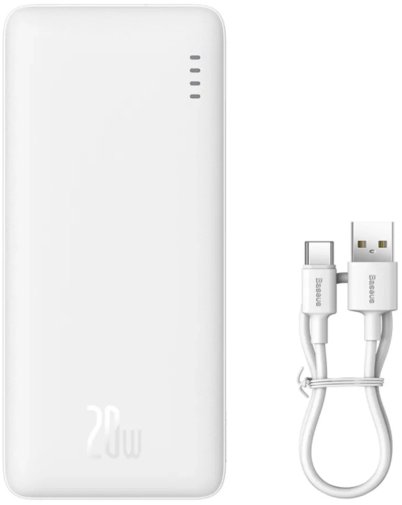 Батарея універсальна Baseus Airpow 30000mAh Overseas Edition 20W White (PPQD090102)