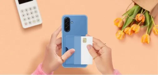 Фото: Чохол Samsung for Galaxy A17 A176 - Card Slot Case Blue (EF-OA176TLEGWW) № 13 | KTC