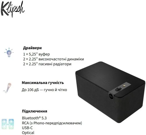 Фото: Колонка Klipsch The Three Plus Matt Black (1071962) № 21 | KTC