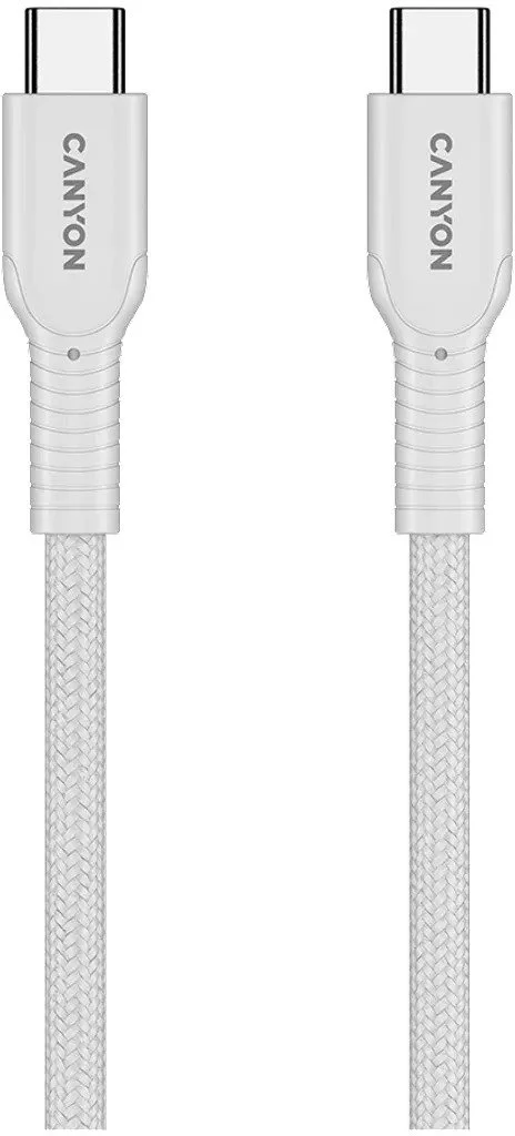 Фото: Кабель Canyon OnWire 60CL 60W Type-C / Type-C 1m White (CND-CCAP60AB10W) № 14 | KTC