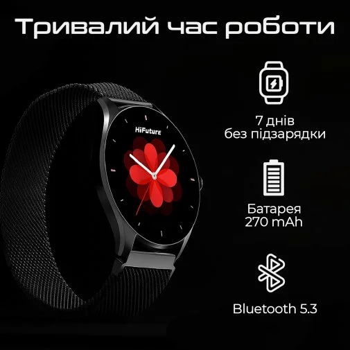 Фото: Смарт годинник HiFuture Aura 2 Silver (aura2.silver) № 12 | KTC