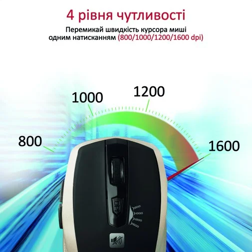Фото: Миша Promate Breeze Gold (6959144057279) № 10 | KTC