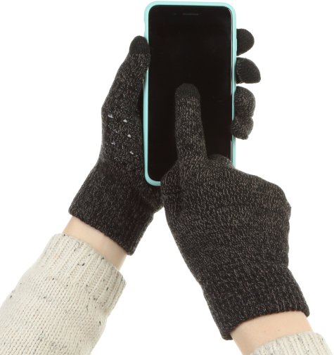 Рукавички для сенсорних екранів ArmorStandart Melange Grey/Black size L (ARM59867)