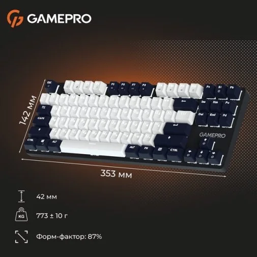 Фото: Клавіатура GamePro Genesis Metallic MK110B Red Switches Black № 38 | KTC