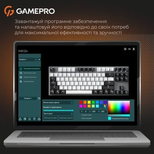 Фото: Клавіатура GamePro Genesis Joker MK124G Red Switches USB Gray № 33 | KTC