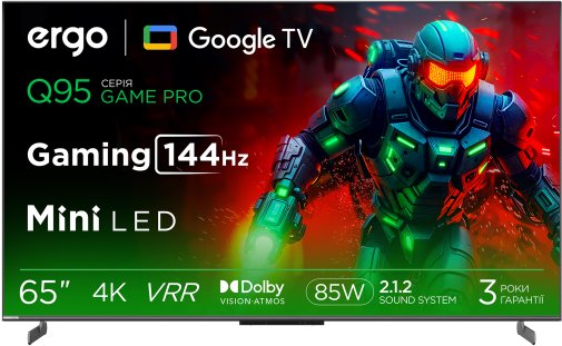 Телевізор MiniLED Ergo 65MQ95 (Smart TV, Wi-Fi, 3840x2160)