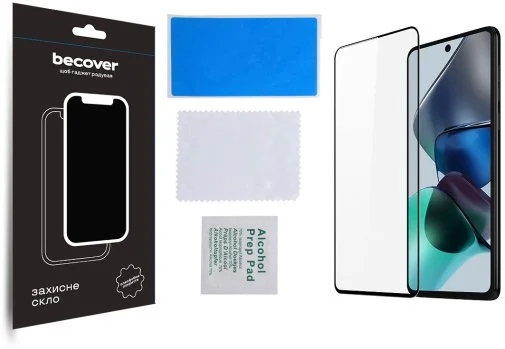 Фото: Захисне скло BeCover for Motorola Moto E32s - Black (709733) № 7 | KTC