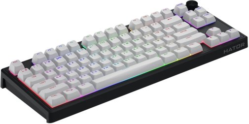 Клавіатура, Hator Skyfall 80 MAG ULTRA 8K Aurum Ice, USB, Black/White ( Gaming )