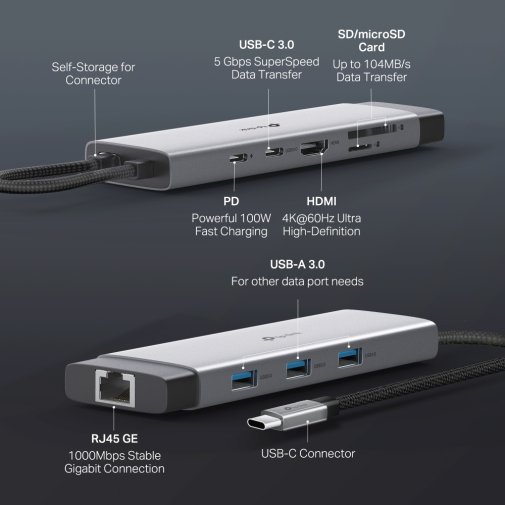 Хаб USB Type-C 9in1 TP-Link UH9120C