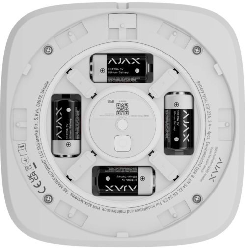 Бездротовий адресний пожежний оповіщувач світловий Ajax EN54 FireProtect (VAD) Jeweller White