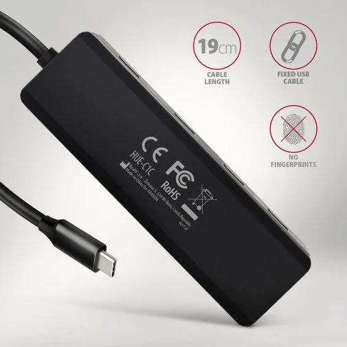 Фото: USB-хаб Axagon HUE-C1C Black № 10 | KTC