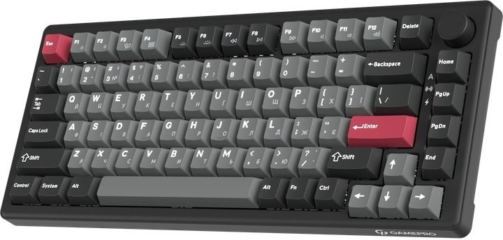 Клавіатура, GamePro Asgard Yord MK266BK WL/BT/USB, Black ( Gaming )