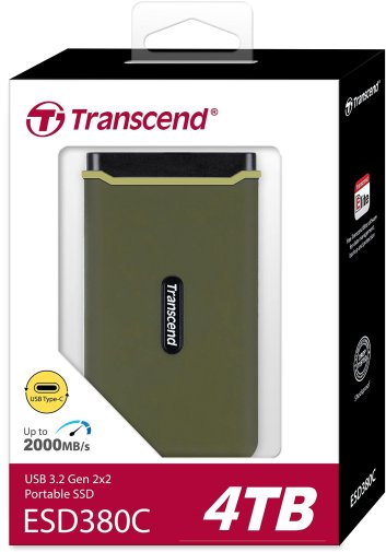 Зовнішній SSD-накопичувач Transcend ESD380C 4TB Military Green (TS4TESD380C)