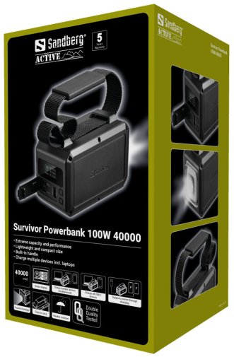 Батарея універсальна Sandberg Survivor 40000mAh 100W Black (421-14)