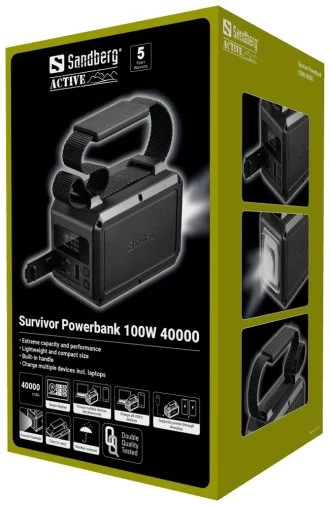 Фото: Батарея універсальна Sandberg Survivor 40000mAh 100W Black (421-14) № 6 | KTC