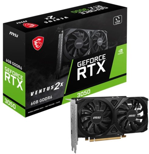 Відеокарта MSI GeForce RTX 3050 VENTUS 2X E 6G