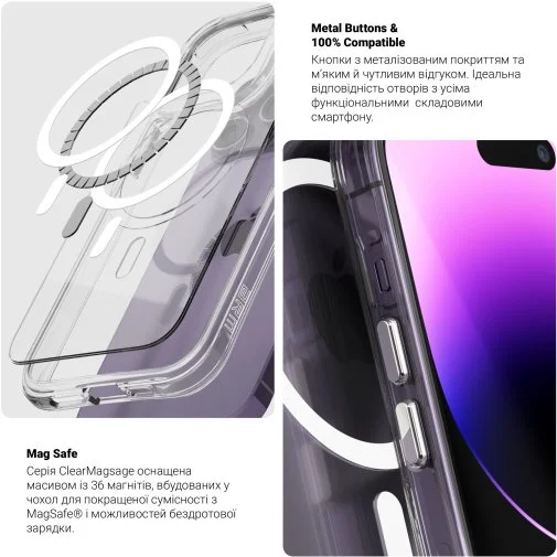Фото: Чохол ArmorStandart for Apple iPhone 13 Pro - Clear Magsafe Tansparent (ARM68051) № 11 | KTC