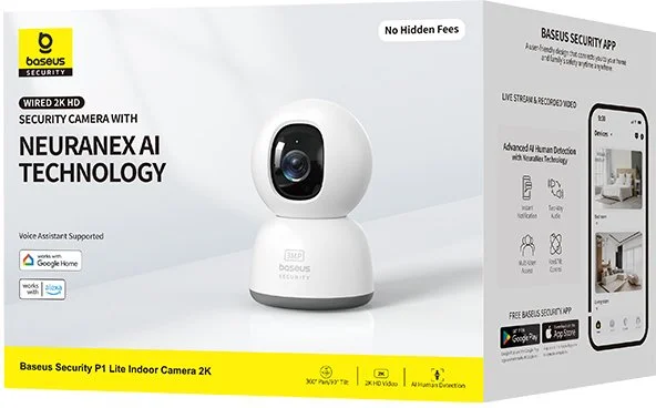 Фото: Камера Baseus Security P1 Series Indoor 3MP OS White (S0TV002132) № 8 | KTC