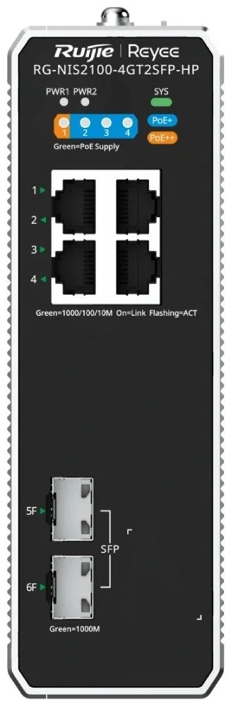 Фото: Комутатор Ruijie Reyee RG-NIS2100-4GT2SFP-HP № 6 | KTC